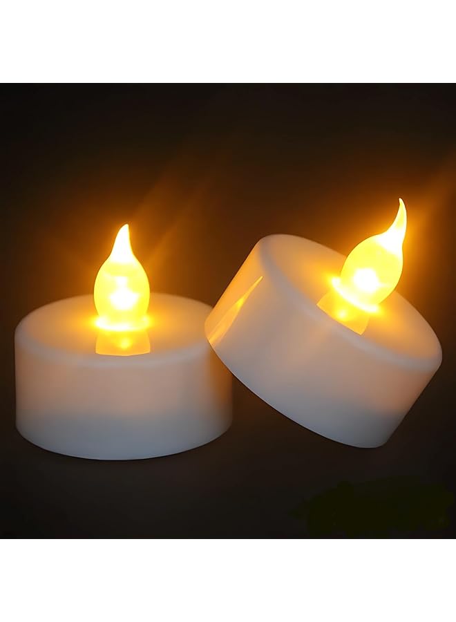 The Bros 24 pieces Candle LED candle Flamless Realistic Bright Flameless LED Tea Light Candles Battery Powered candle candles candle for wedding candle for birthday candle for parties pack of 24 - Image 1