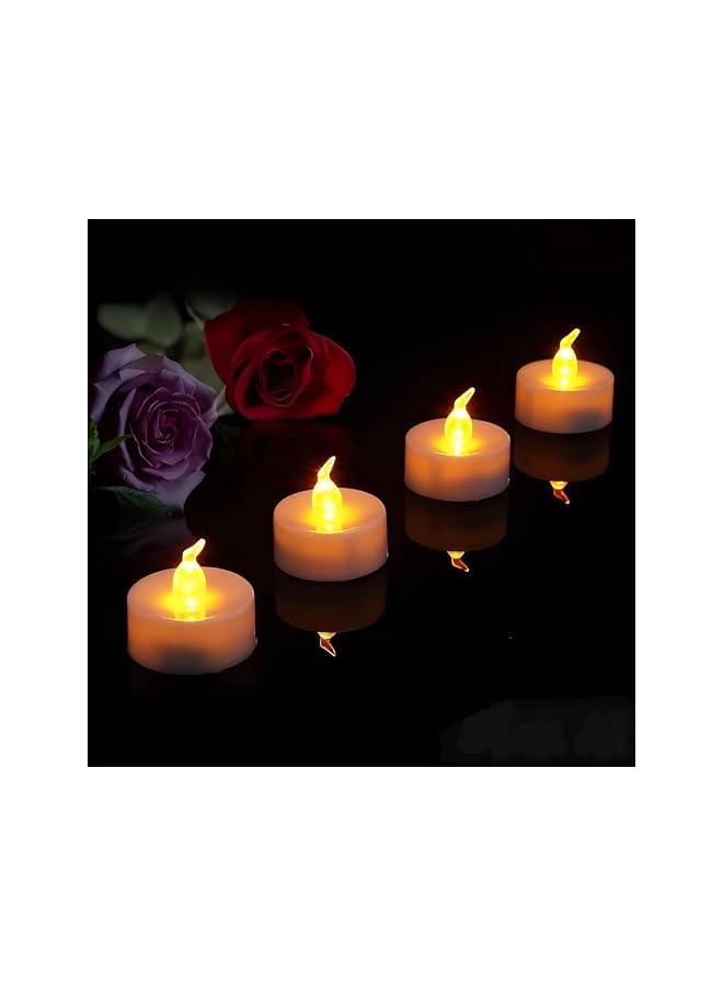 The Bros 24 pieces Candle LED candle Flamless Realistic Bright Flameless LED Tea Light Candles Battery Powered candle candles candle for wedding candle for birthday candle for parties pack of 24 - Image 3