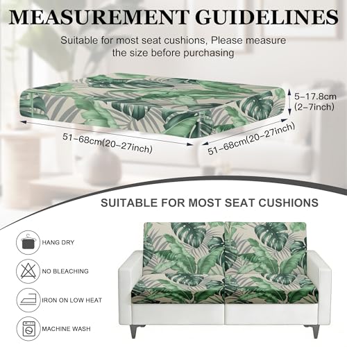 BIETYONE 4Pcs Patio Stretch Cushion CoversOutdoor Sofa Replacement Cover Slipcovers for Patio Furniture Cushion Covers Washable Reusable Furniture Protector - Image 3