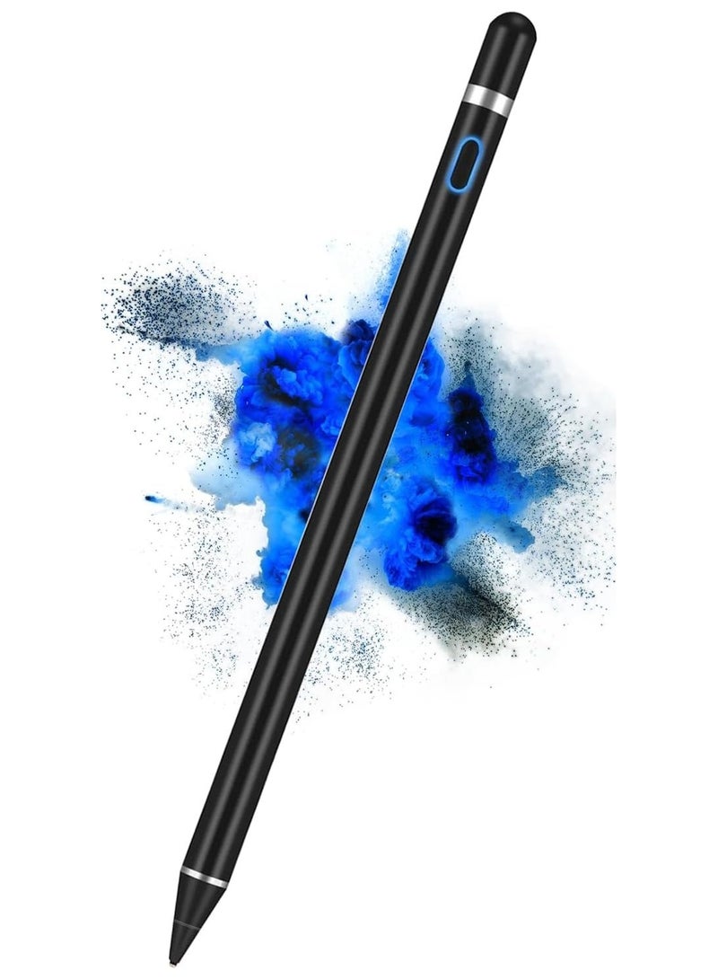 High-precision Stylus touch screen pen, suitable for all types of smart devices, fast charging, long lasting, smooth in drawing and writing, - black - Image 1