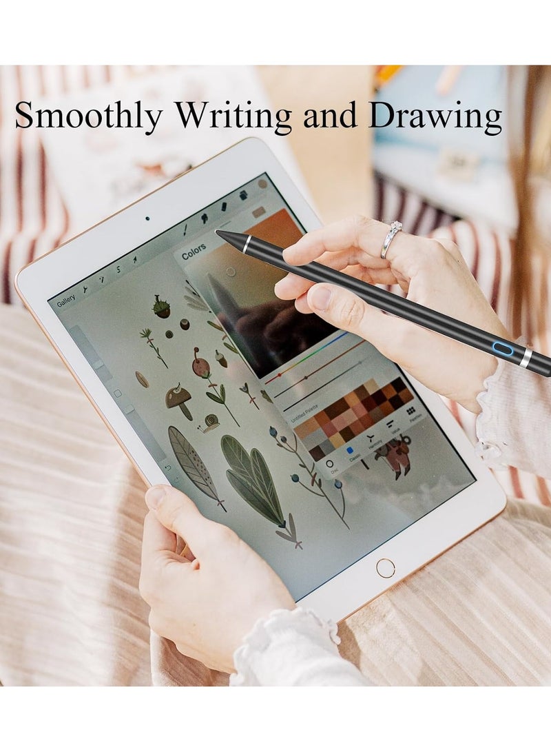High-precision Stylus touch screen pen, suitable for all types of smart devices, fast charging, long lasting, smooth in drawing and writing, - black - Image 3