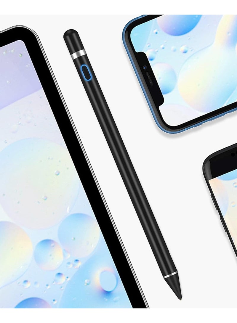 High-precision Stylus touch screen pen, suitable for all types of smart devices, fast charging, long lasting, smooth in drawing and writing, - black - Image 2