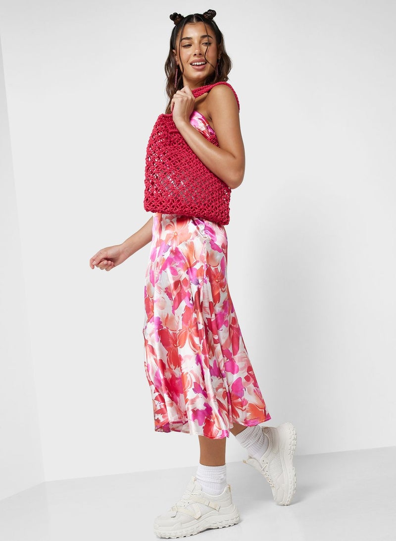 جينجر فستان بكتف واحد مزين بنقشة زهور - Image 1