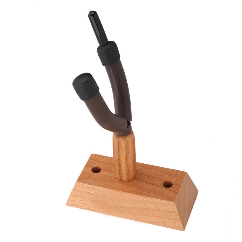 Flanger Violin Wall Hanger with Wooden Base - Sturdy Stainless Steel Hook Silicone Covered for Scratch Protection - Violin Holder for Home Studio Display - Image 4