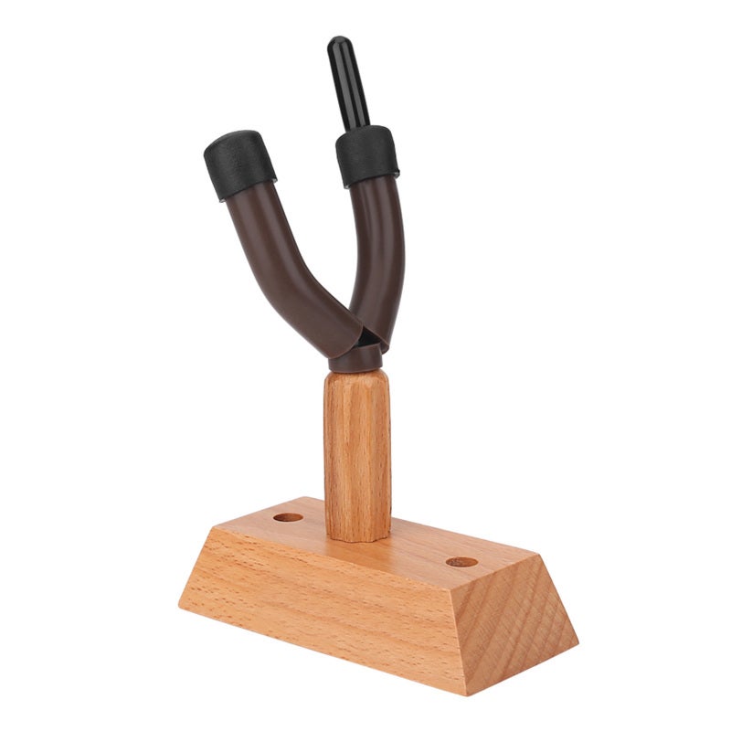 Flanger Violin Wall Hanger with Wooden Base - Sturdy Stainless Steel Hook Silicone Covered for Scratch Protection - Violin Holder for Home Studio Display - Image 3