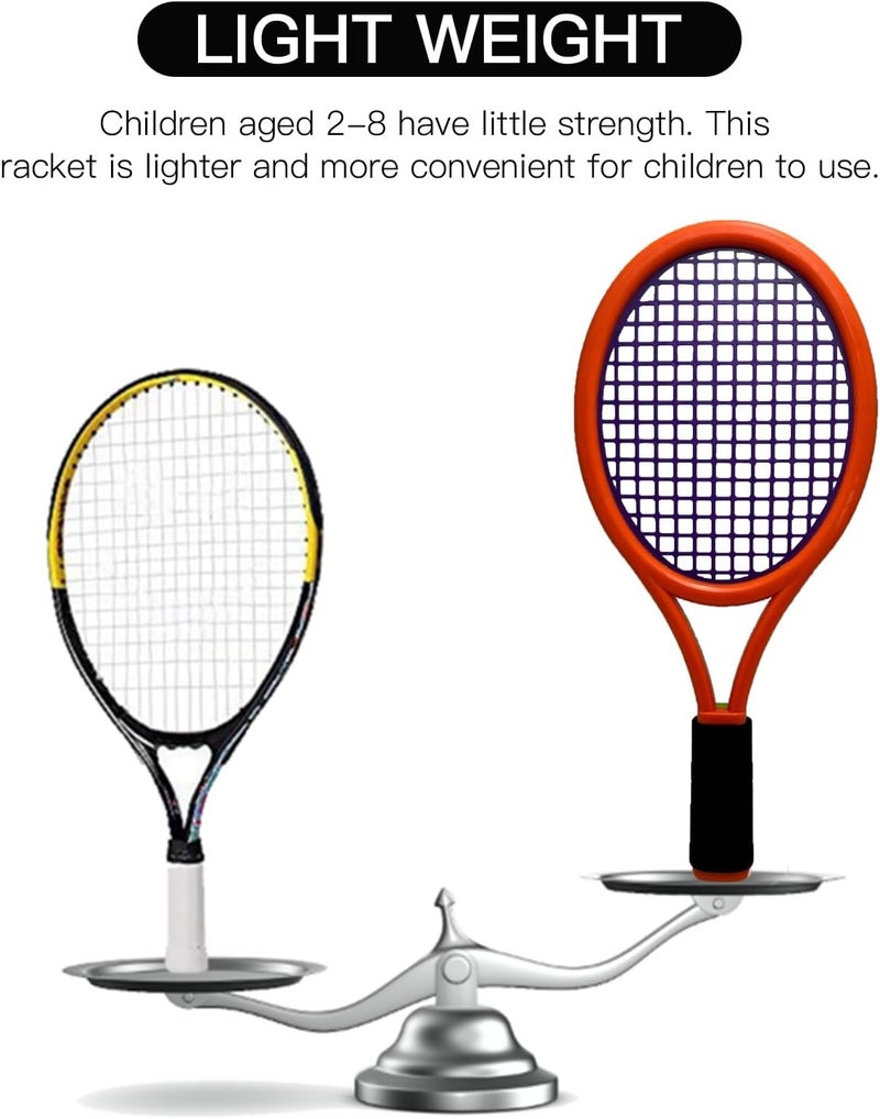 Crefotu Tennis Racket Set for Children,17 Inch Racquet with 1 Tennis Balls,4 Badminton Shuttlecocks and 3 Soft Balls for Toddler Indoor/Outdoor Sports - Image 2