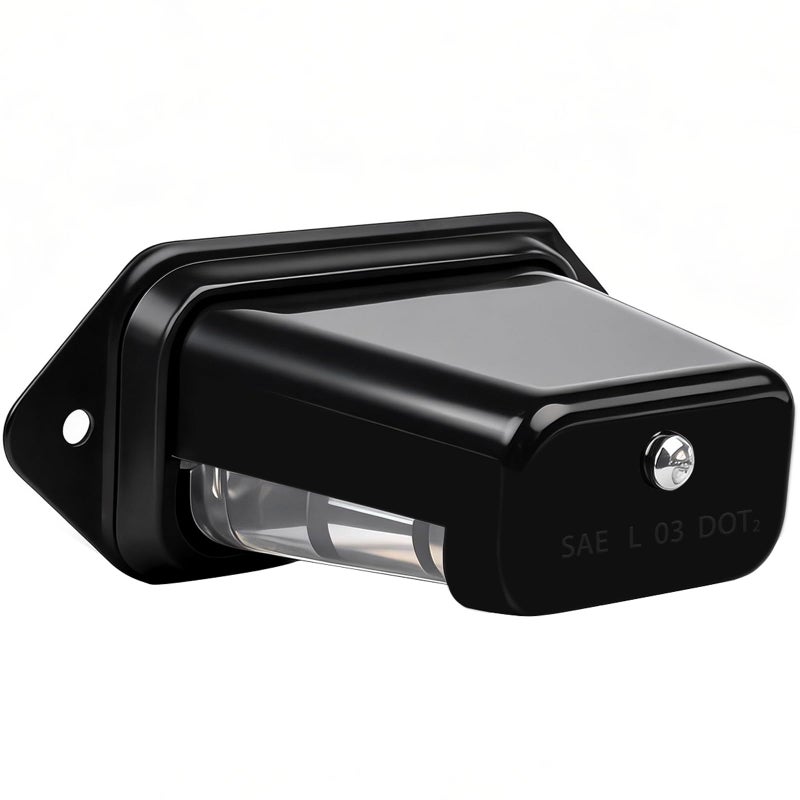 WUSHIXAN LED License Plate Light, Trailer License Plate Holder-Bracket Mount, Waterproof 12V DC License Tag Light, Universal Submersible Tag Lamp for Auto Work Utility Flat Bed Box Semi Truck RV - Image 1
