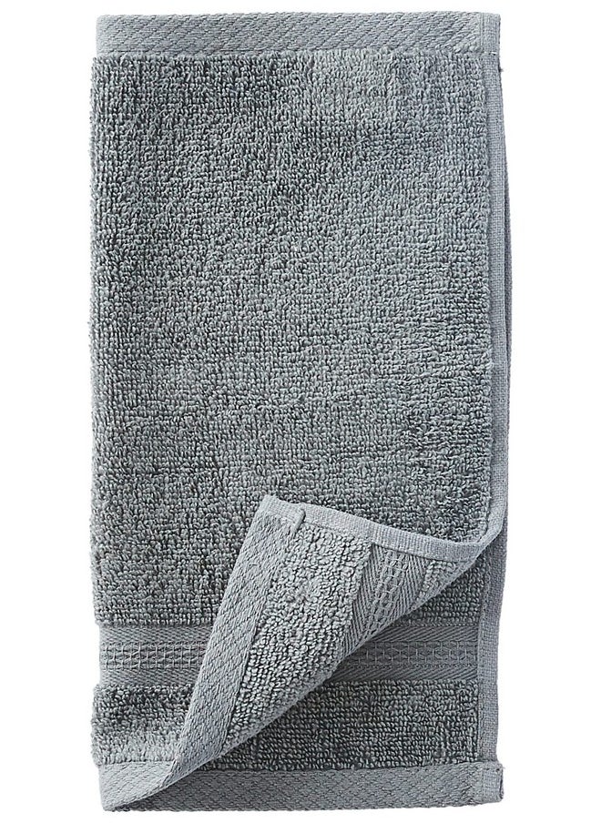 Bianca Zero-Twist 100% Cotton Ultra-Fluffy Towels -4Pc Face Towel (Paradiso) Solid-Grey  - Image 2