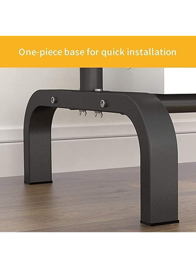 Zaboon Rack Clothing Garment Rack Metal Double Rail Hanging Clothes 2Tier Storage Shelf For Boxes Shoes Boots Commercial Grade Multipurpose Entryway Shelving Unit For Office Bedroom Black - Image 2