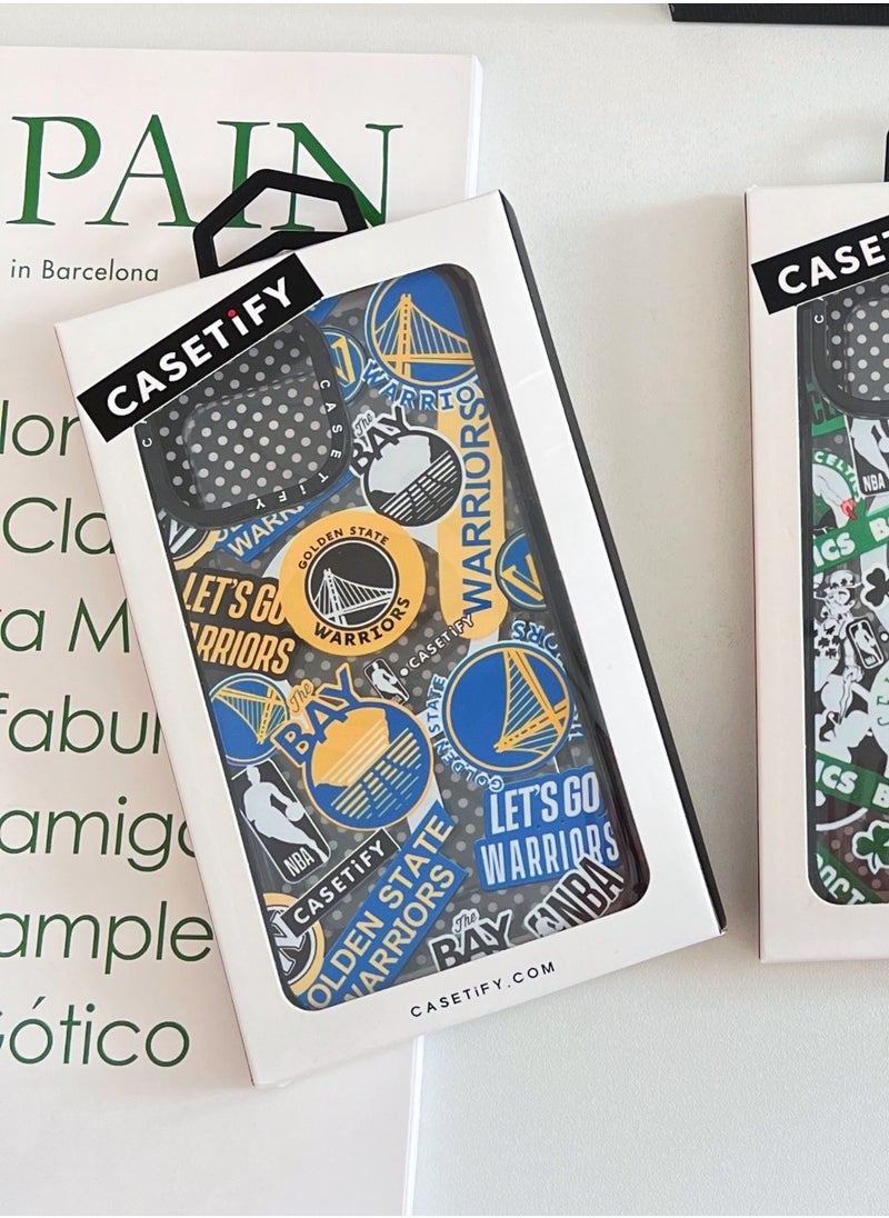 Casetify - iPhone 15 Pro Max Case NBA WARRIORS Mania Case Magnetic Magsafe MagFit Anti-Yellowing Technology Cover - Image 1