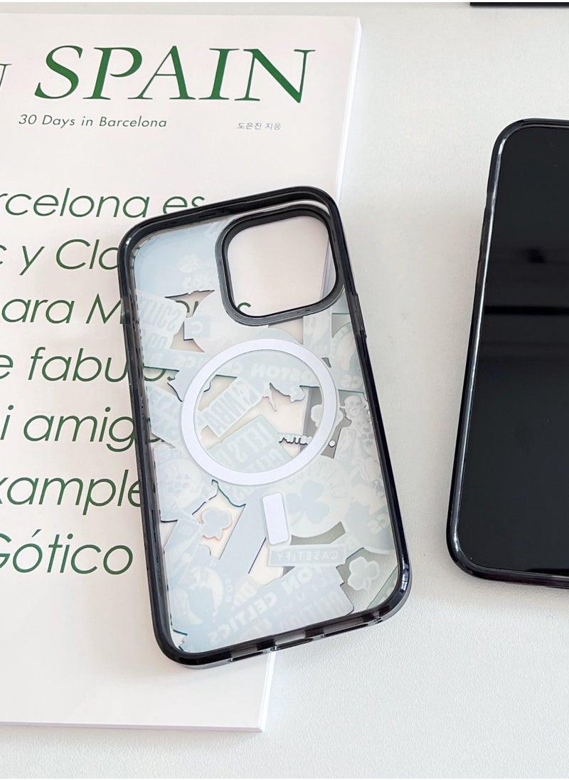 Casetify - iPhone 15 Pro Max Case NBA WARRIORS Mania Case Magnetic Magsafe MagFit Anti-Yellowing Technology Cover - Image 1