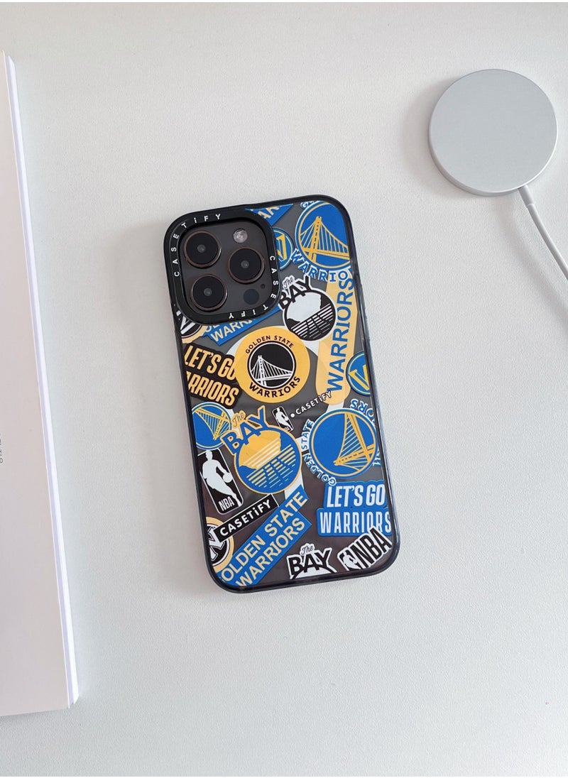 Casetify - iPhone 15 Pro Max Case NBA WARRIORS Mania Case Magnetic Magsafe MagFit Anti-Yellowing Technology Cover - Image 1