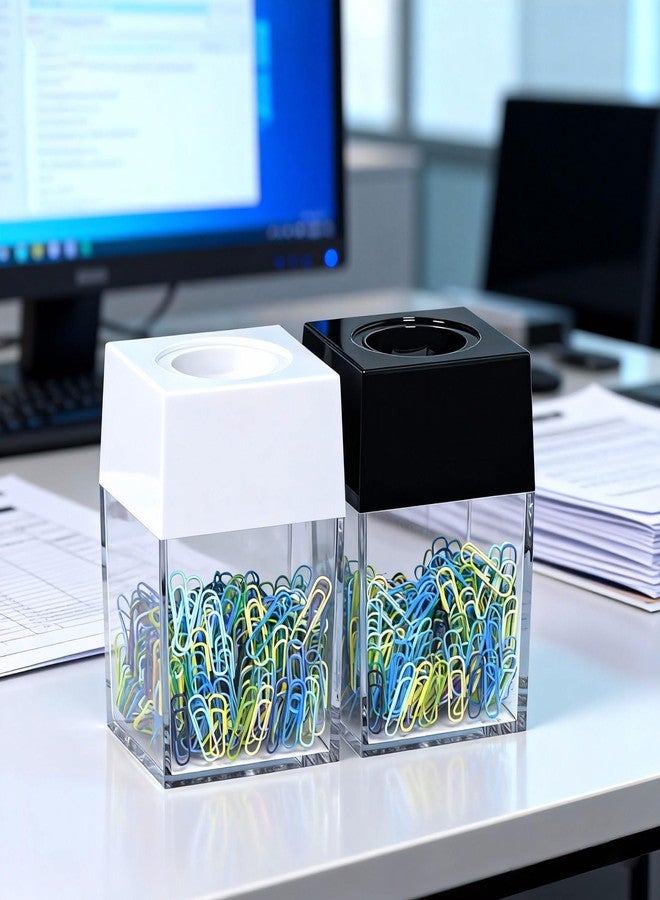 grwanpen® Extra Large Magnetic Paper Cilp Dispenser, 500 Clip Capacity ,Black,1 pack - Image 3