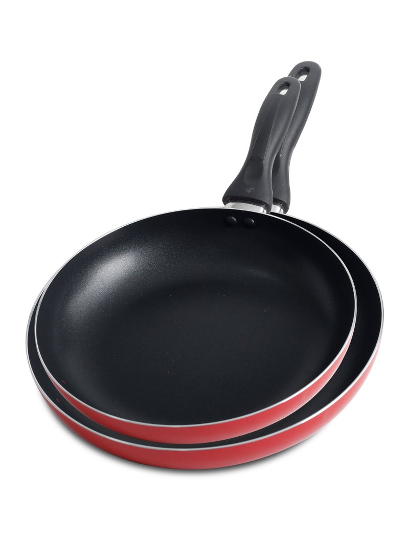 Homeway Nonstick Frypan Set - 2 Pcs (22cm & 26cm) | Durable Nonstick Cookware for Everyday Cooking | Fry Pan Combo for Gas & Induction Stoves - Image 1