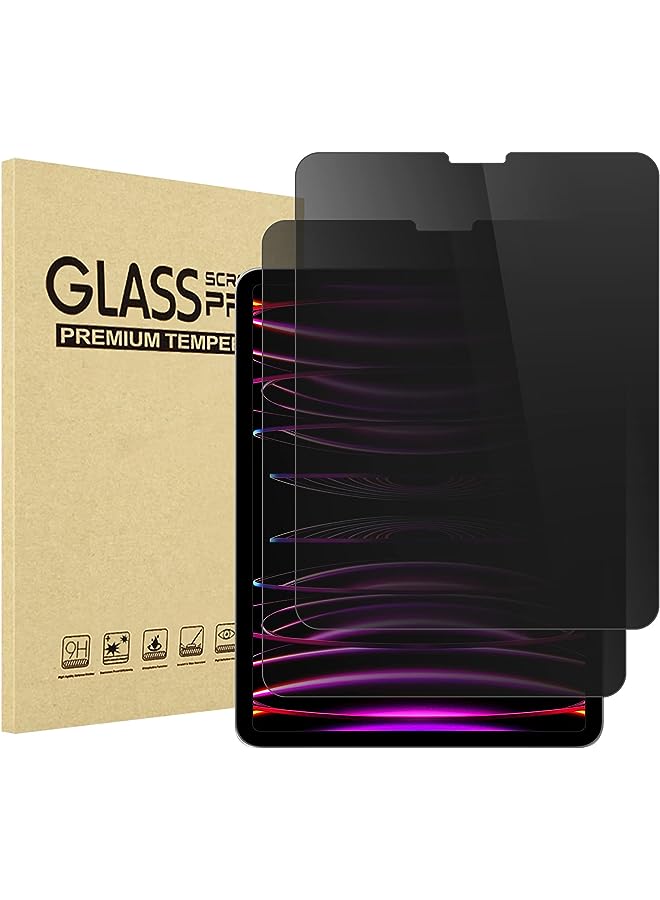 Procases [2 Pack] iPad Pro 12.9 Inch Privacy Screen Protector 2022 2021 2020 2018, Anti-Spy Tempered Glass Screen Film Guard for Apple iPad Pro 12.9" 6th 5th 4th 3rd Generation - Image 1