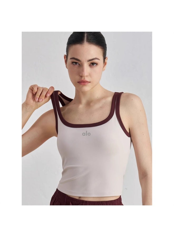 alo Alo Vintage American-Style Sports Tank - The Perfect Yoga and Running Companion 