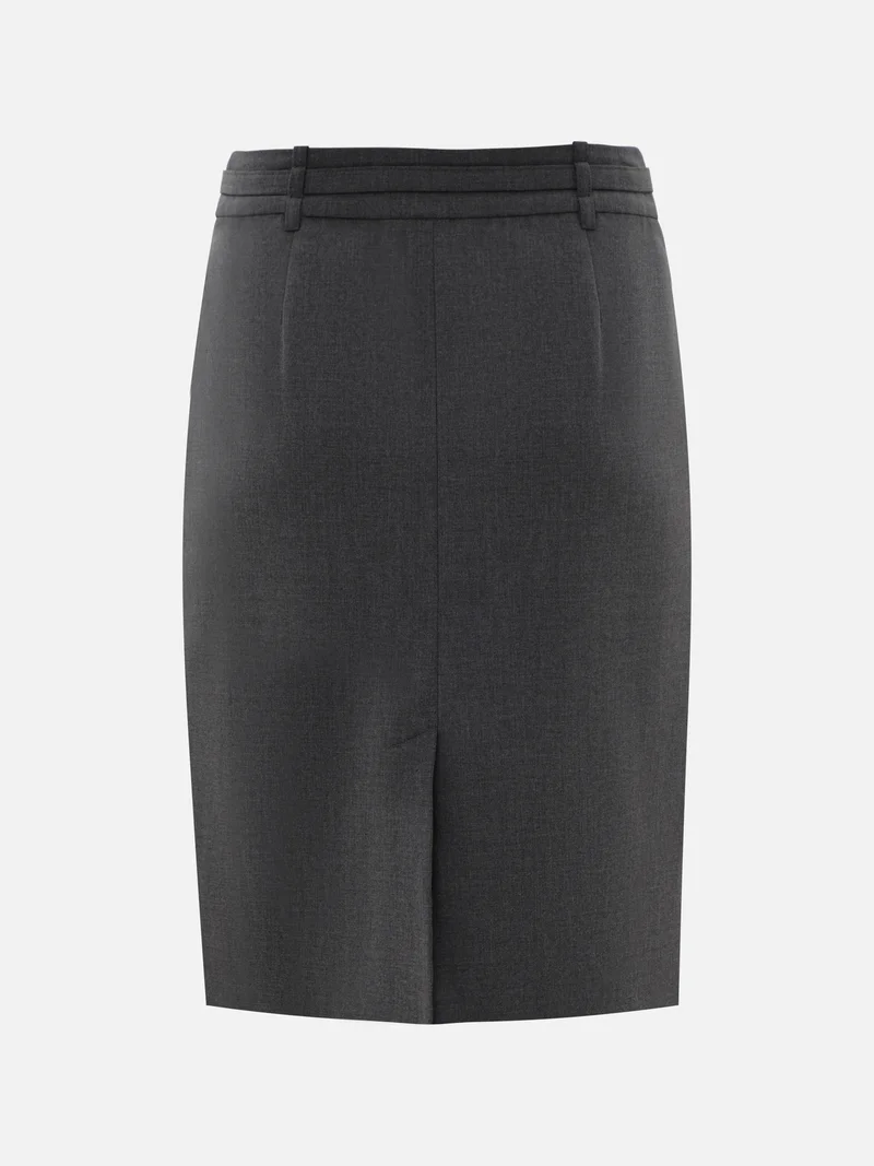 Lichi  Knee-length mini skirt with imitation side pockets and a belt for Women | Best Price UAE
