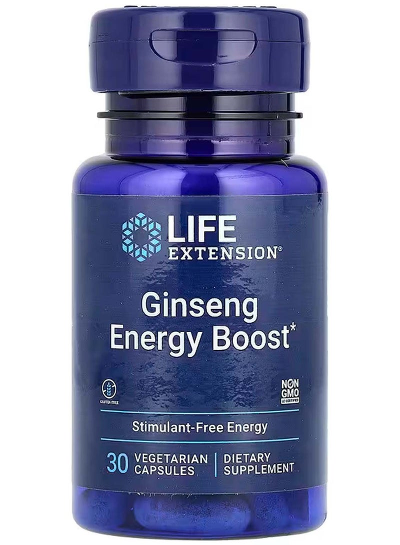 لايف إكستنشن معزز الطاقة بالجينسينج، 30 كبسولة نباتية - Image 1