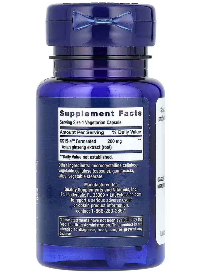 لايف إكستنشن معزز الطاقة بالجينسينج، 30 كبسولة نباتية - Image 2