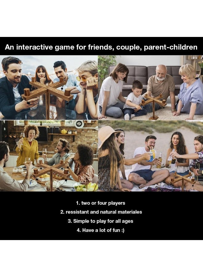 Ring Toss Game for Adults Up to 4 Players - Wooden Table Top Ring Hook Game - Easy to Assemble - Multiple Game Scenes - Classic Ring Toss Game for Adults  - Image 3