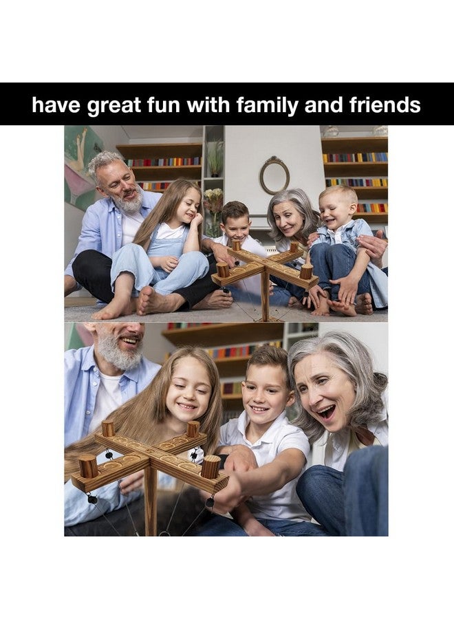 Ring Toss Game for Adults Up to 4 Players - Wooden Table Top Ring Hook Game - Easy to Assemble - Multiple Game Scenes - Classic Ring Toss Game for Adults  - Image 2