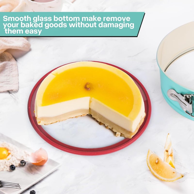 Spmarkt 10-Inch Glass Bottom Springform Pan with Silicone Seal, Springform Pan 10 inch Nonstick,10In Cheesecake Pans Springform, Leak-Proof, Nontoxic & Oven-Safe - Image 2