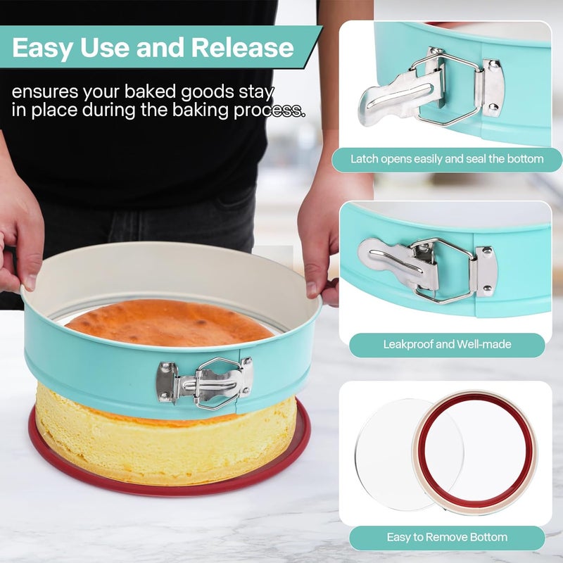 Spmarkt 10-Inch Glass Bottom Springform Pan with Silicone Seal, Springform Pan 10 inch Nonstick,10In Cheesecake Pans Springform, Leak-Proof, Nontoxic & Oven-Safe - Image 3