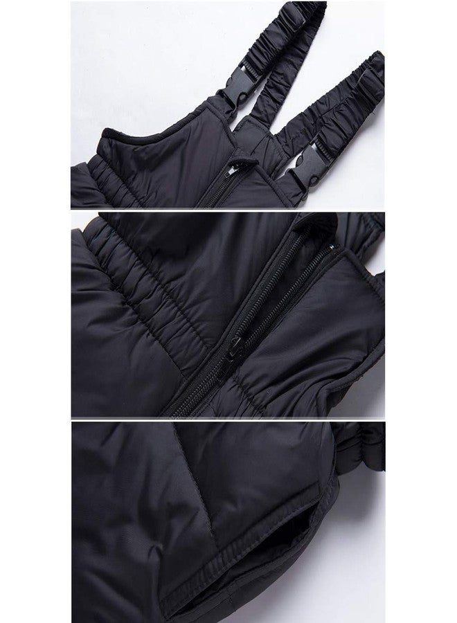 JiAmy Kids 2-Piece Snowsuit Winter Puffer Jacket and Snow Pants Ultralight Skisuit Set Black ,120/4-5 Years - Image 5