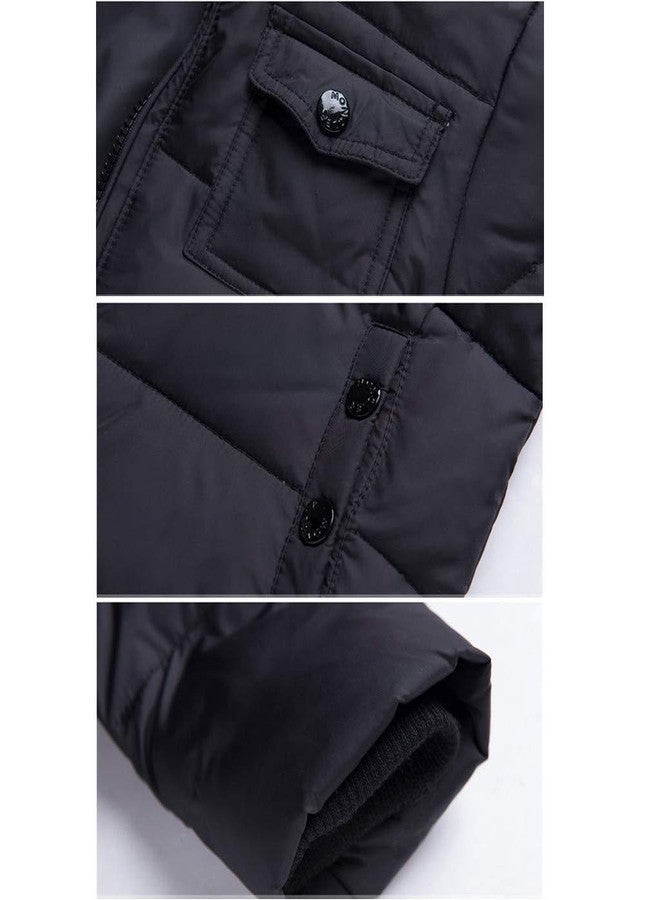 JiAmy Kids 2-Piece Snowsuit Winter Puffer Jacket and Snow Pants Ultralight Skisuit Set Black ,120/4-5 Years - Image 4