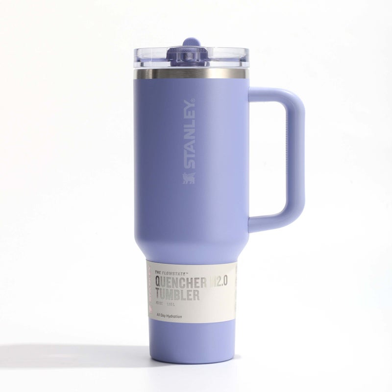 40oz Stainless Steel Vacuum Insulated Tumbler with Handle and Straw - Image 4