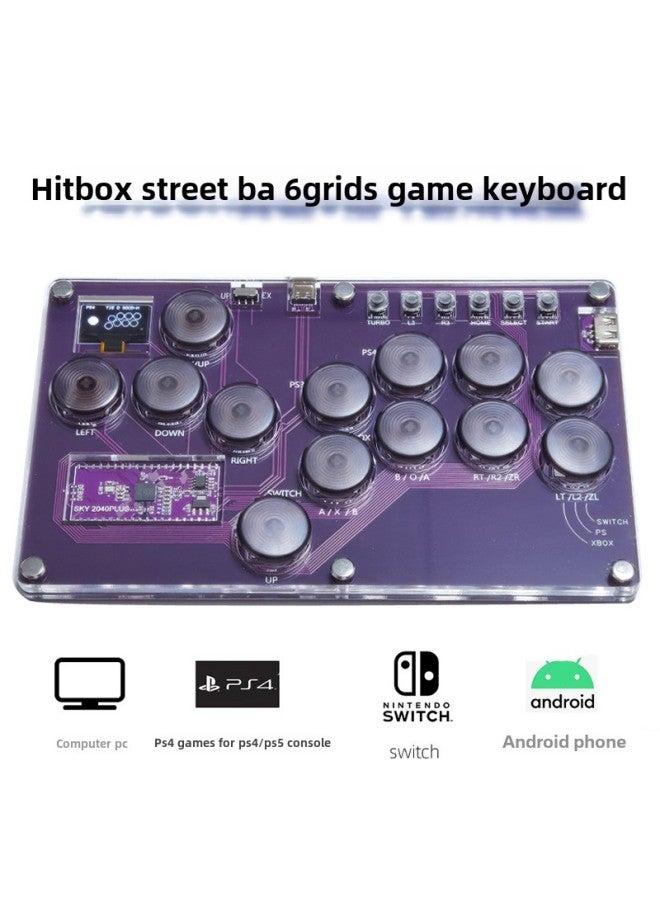 SKY2040PLUS13 Key Custom SOCD Game Fighting Keyboard HITBOX Street Fighter 6steam Arcade PS5-Product Color:Sky2040plus 13 Keys Transparent Gray  - Image 2
