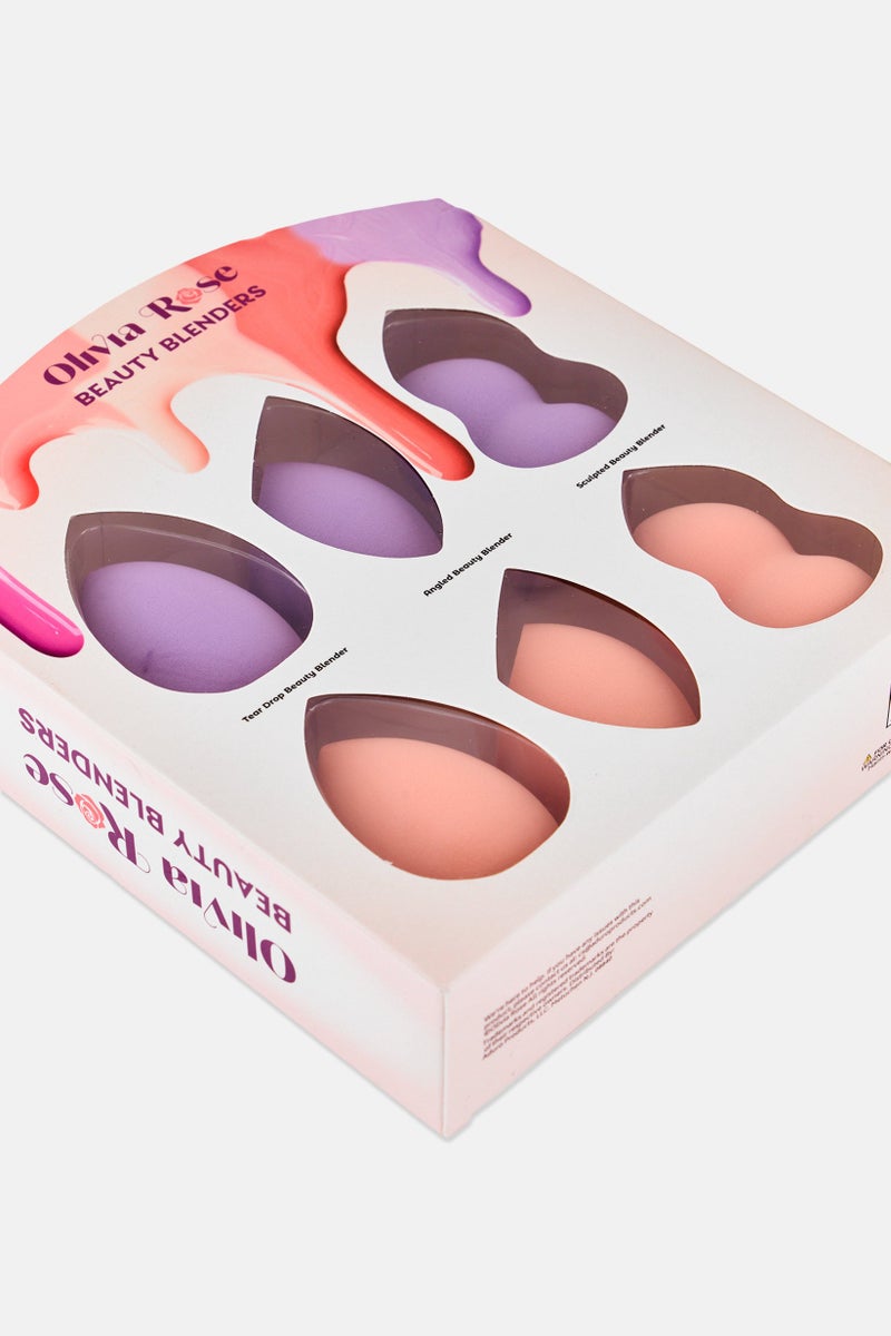 Olivia Rose 6 Pieces Beauty Blenders, Multicolor - Image 2
