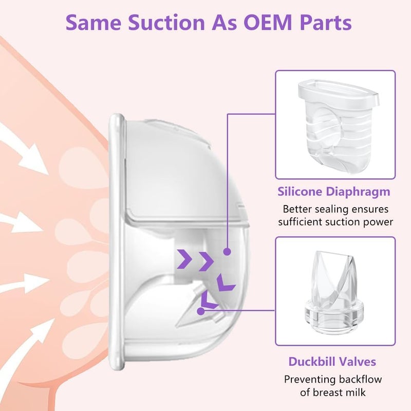 IVARONAL 12 قطعة صمامات دك بيل من السيليكون متوافقة مع مضخات الثدي eufy S1 Pro S1 E10 Lansinoh Discreet Duo NCVI NICEGREEN Nuliie Zooawa S32 استبدال أجزاء مضخة S32 لمضخة Lansinoh - Image 3
