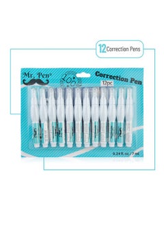 Mr. Pen Correction Pen, Correction Fluid, Pack Of 12, Correction Liquid White, White Correction Fluid, White Fluid, White Out, Wipe Out Liquid, Wide Out Fluid, White Correction Tape Pen Fluid  - Image 2