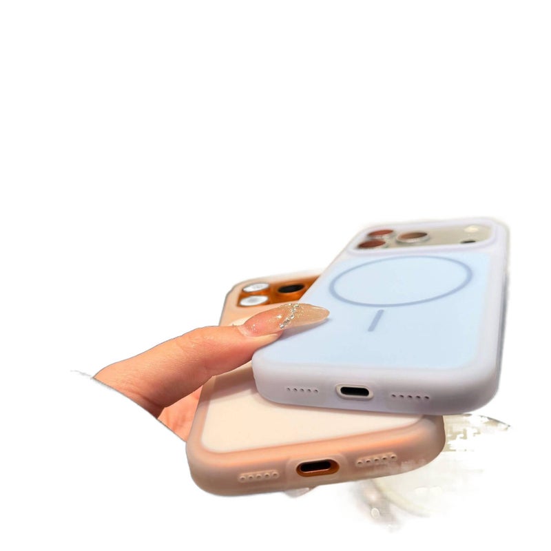 غطاء MagSafe بPC لـ iPhone 15 / 15 Plus / 15 Pro / 15 Pro Max مع مغناطيس قوي ومقاوم للخدش مع مقاوم للصدمات مع حماية من السقوط باللون Cream Yellow مغناطيسي - Veloris - Image 5