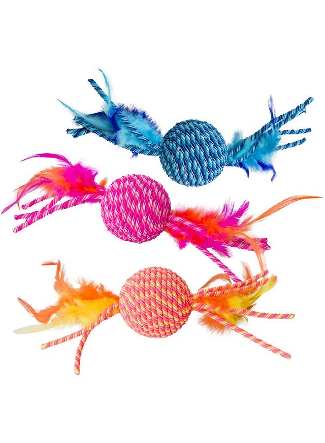 SPOT Ethical Pets 52072 Elasteeez Ball/Feathers Pet Feather Toys - Image 2