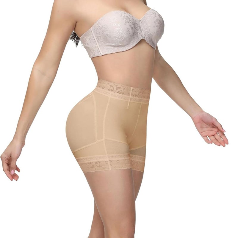 High Waist Tummy Control Lace Shapewear Panties skin color - Image 1