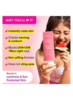 Dot & Key Dot & Key Watermelon Hyaluronic Cooling Sunscreen SPF 50 PA+++| for Oily, Normal & Combination Skin | Boosts Vitamin D Absorption | 50g…  - Image 4