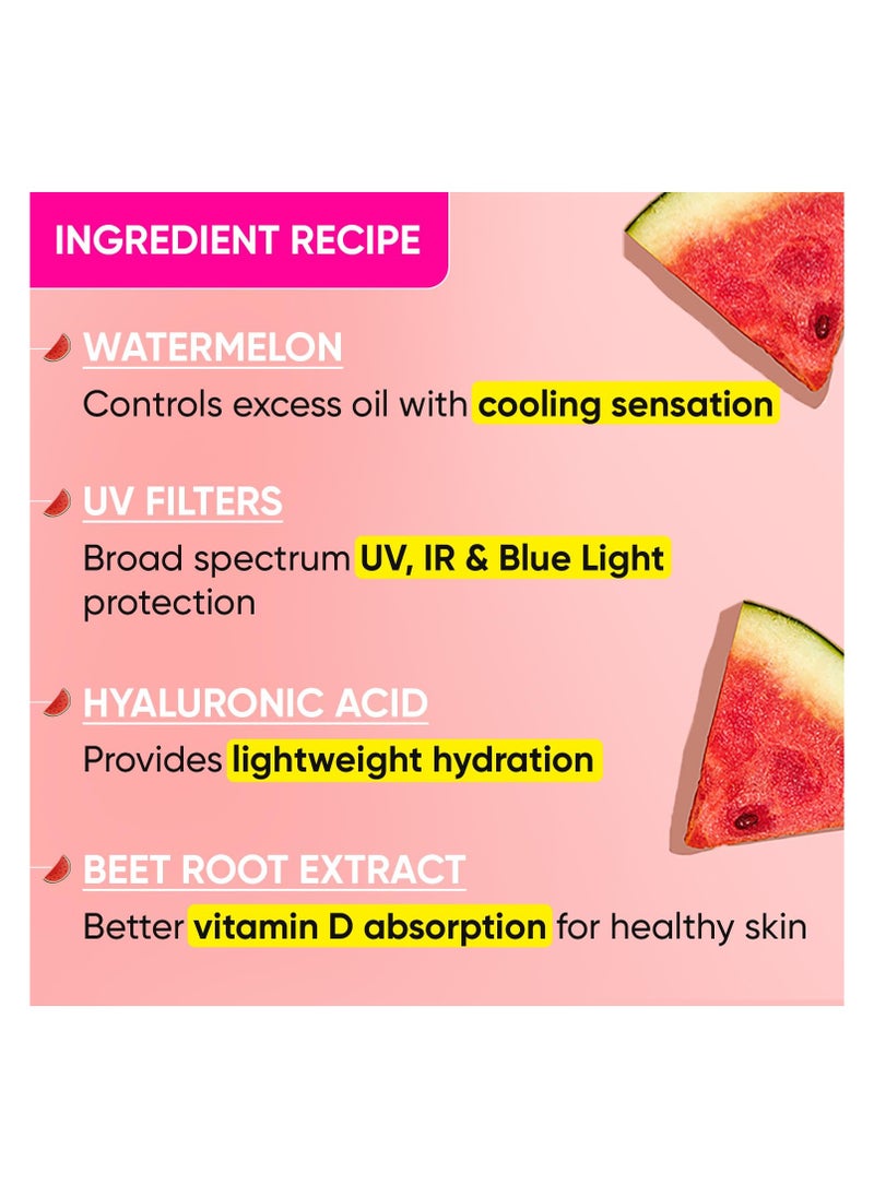 Dot & Key Dot & Key Watermelon Hyaluronic Cooling Sunscreen SPF 50 PA+++| for Oily, Normal & Combination Skin | Boosts Vitamin D Absorption | 50g…  - Image 5