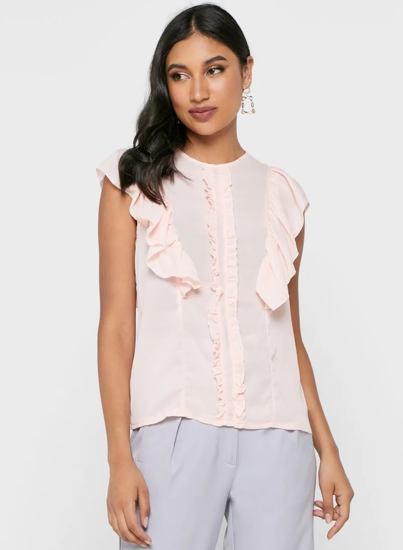 ELLA Frilled Solid Top