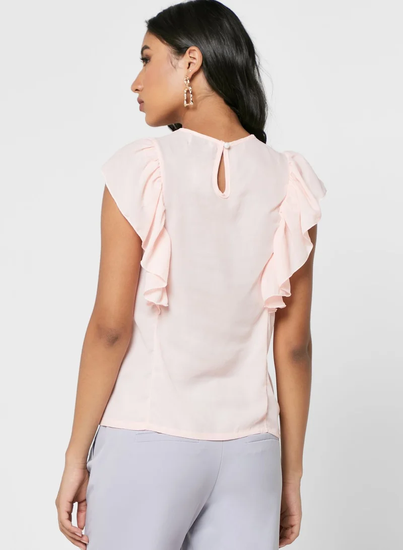 ELLA Frilled Solid Top