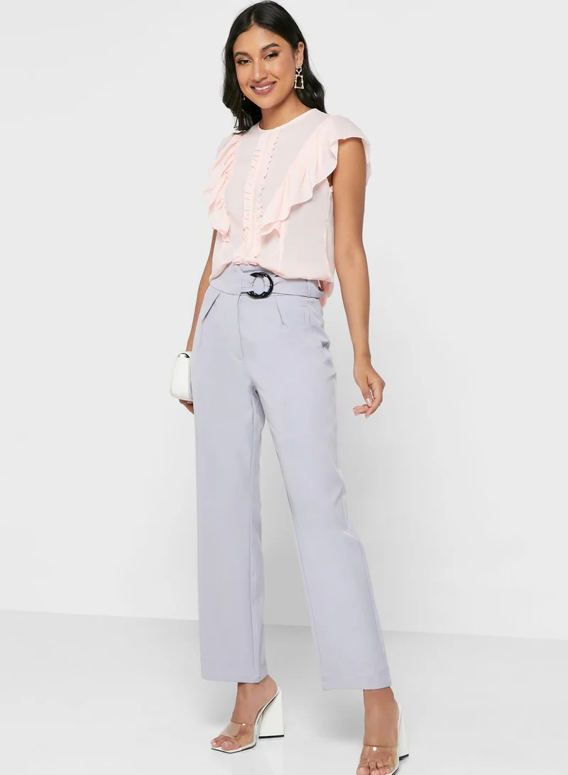 ELLA Frilled Solid Top