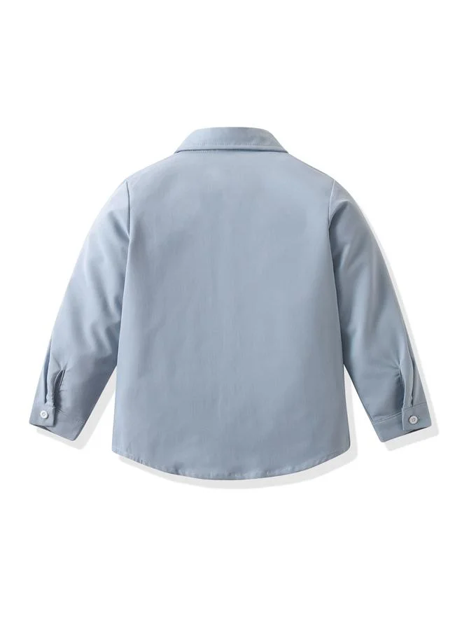 Take Two Boys Long Sleeve Blue Graphic Shirt