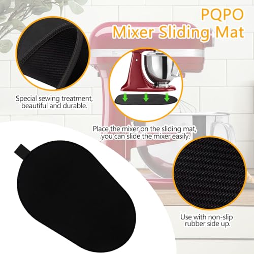 PQPO Mixer Sliding Mat Compatible with Kitchenaid 6/7/8 Quart Stand Mixer, Slider Mat Compatible with 5-8 Qt Bowl-Lift Stand Mixer Kitchenaid Mixer Accessories - Image 3