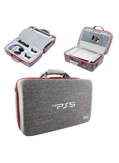 XICEN Storage Bag For PS5-Shockproof Hard Shell Bag- Luxury Waterproof Shoulder Bag For Playstation 5,Console & Accessories Storage Organizer (gray)  - Image 2