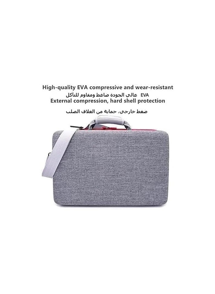 XICEN Storage Bag For PS5-Shockproof Hard Shell Bag- Luxury Waterproof Shoulder Bag For Playstation 5,Console & Accessories Storage Organizer (gray)  - Image 4