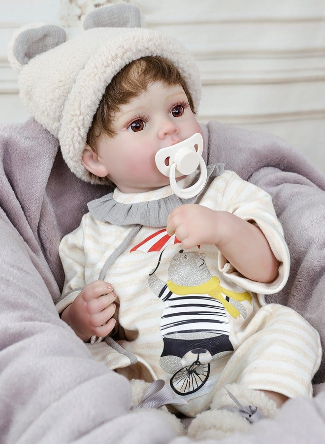 Cloveray 20inch Large Realistic Reborn Baby Doll Hand-Rooted Hair Lifelike Baby Dolls with Accessories for 3+ Year Old Girls Gifts, Pretend Play, Collection - Image 3