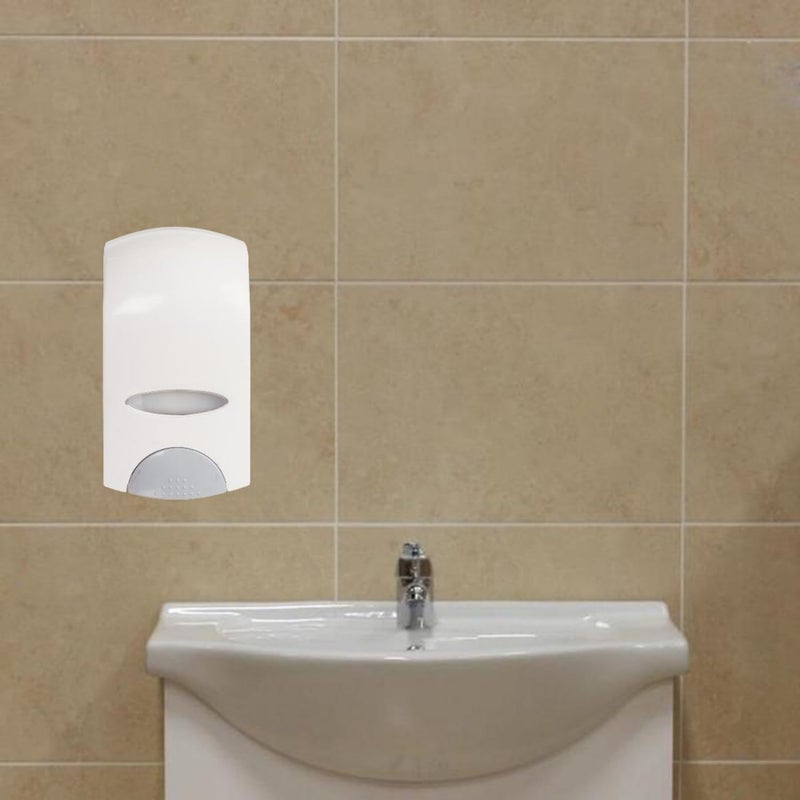 M.J. Jewellers Wall-Mounted Manual Soap Dispenser – Single Head Bathroom Liquid Soap & Lotion Dispenser Bottle – Durable Lotion Pump Bottle for Kitchens, Offices, and Hotels - Image 4