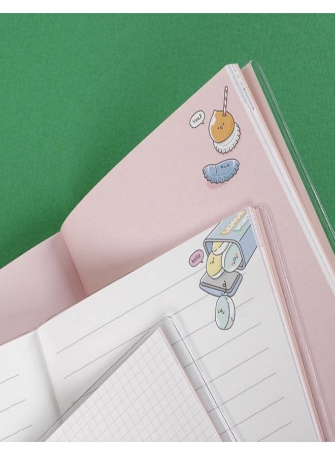 dalgaru Kawaii Mini Korean Weekly Undated Planner + 1 sticker sheet - 128 pages, Soft PVC Cover Cute Small stationery for school, academic, teens, women, girls (Pearl (Purple)) - Image 5