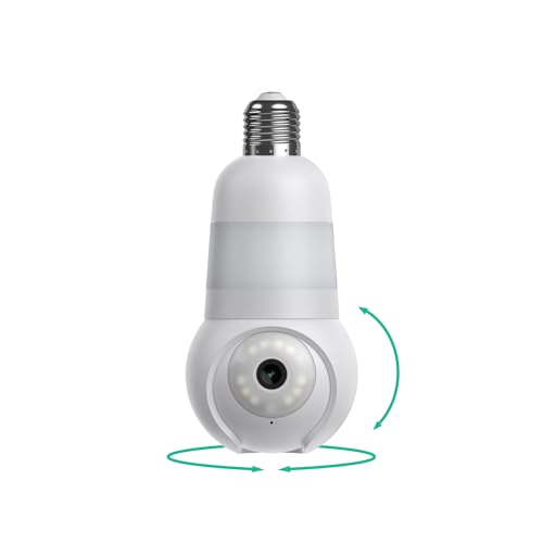 LUNA Home Luna Light Bulb Security Cameras Wireless Outdoor Indoor 360 Pan Tilt Color Night Vision LED Bulb Spotlight 24GHz WiFi 6 Porch Light Cameras for Home Security 2026 Upgrade Version - Image 1